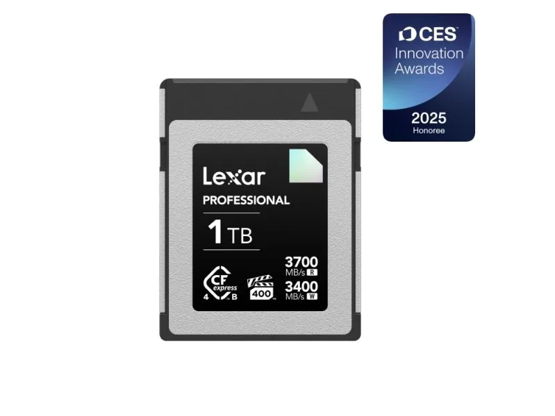 Lexar LCXEXDM001T-RNENG, 1 TB, CFexpress typ B, 3770 MB/s, 3400 MB/s, Dammsäker, Stöttålig, Temperaturbeständig, Vibrationssäker, Multifärg