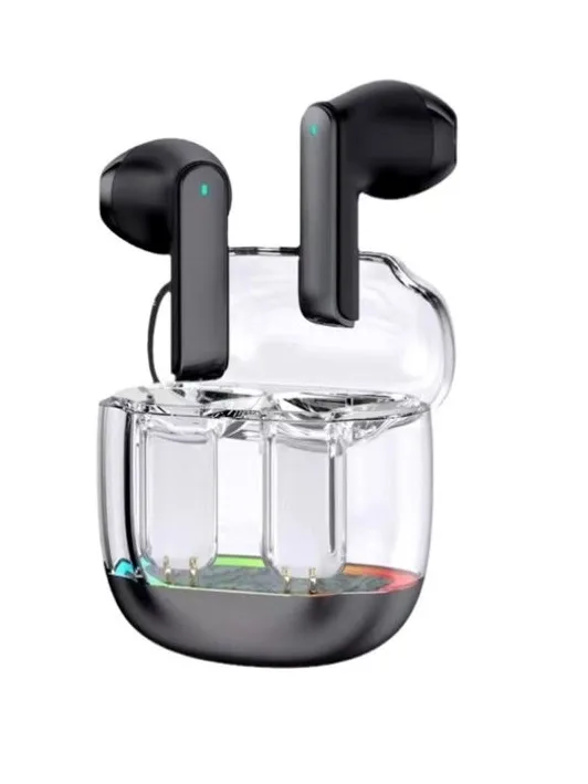 Trådlösa Bluetooth-hörlurar med transparent LED-case