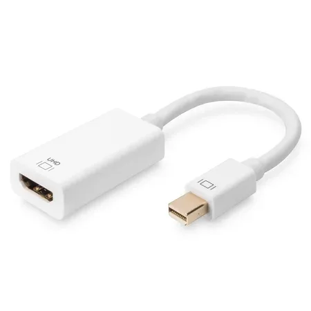 Digitus AK-340416-002-W videokabeladapter, Mini DisplayPort till HDMI, 0,2 m, vit