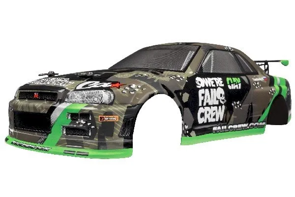 HPI FAIL CREW Nissan Skyline R34 GT-R karosseri, 150 mm
