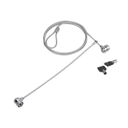 Conceptronic NBT dubbelt nyckellås för bärbar dator, 1,5 m, silver