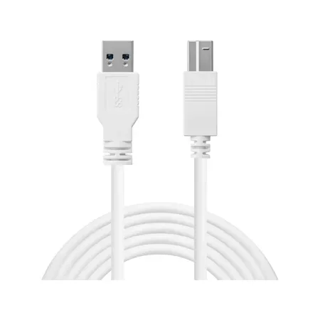 Sandberg 509-23 USB-kabel, USB A till USB B, 1,8 m, vit