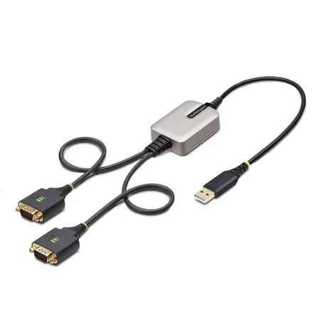 StarTech.com USB till seriell adapterkabel med 2 portar, 60 cm