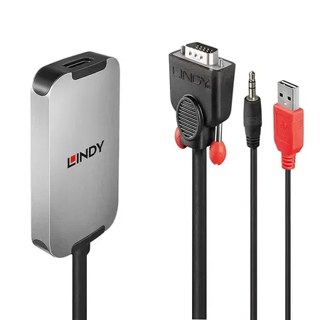 Lindy 38296 videoadapter, svart och vit