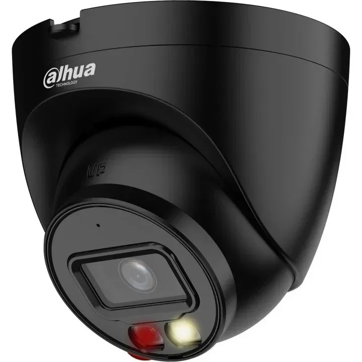 Dahua IPC-HDW1639T-A-IL-0280B-S6-BLACK 6MP Full Color Kuppelkamera, 2.8mm, IR 30m, Svart
