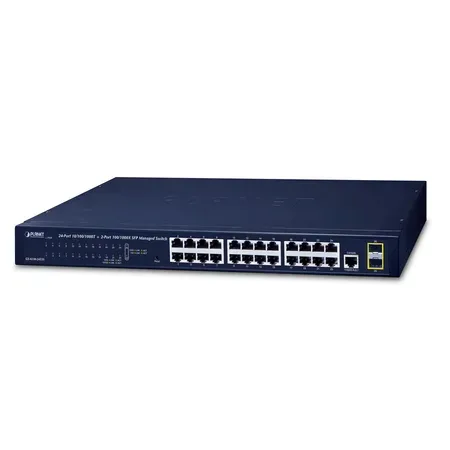 PLANET GS-4210-24T2S nätverksswitch, hanterad L2, Gigabit Ethernet (10/100/1000), 1U, blå