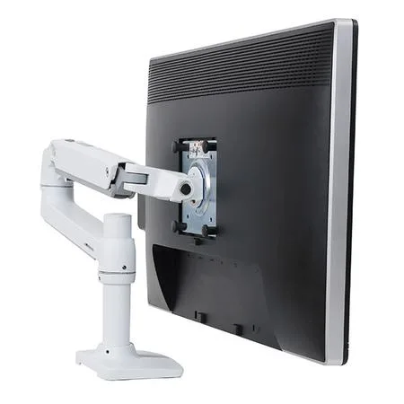 Ergotron LX bordsmonterad monitorarm, vit, upp till 11,3 kg