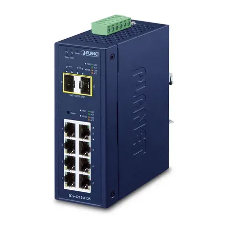 Planet IP30 Industrial L2/L4 8-portars hanterad switch