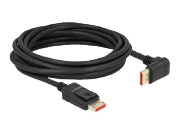 Delock DisplayPort cable male straight to male 90° upwards 8K 60Hz 5m