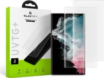 Glastify UVTG+ Samsung Galaxy S22 Ultra härdat glas [2 PACK]