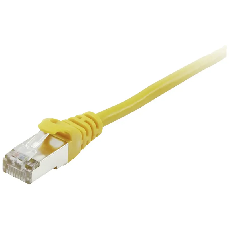Equip 605568 RJ45 Nätverkkabel, Patchkabel CAT 6 S/FTP 15.00 m Gul guldpläterad kontakt 1 st