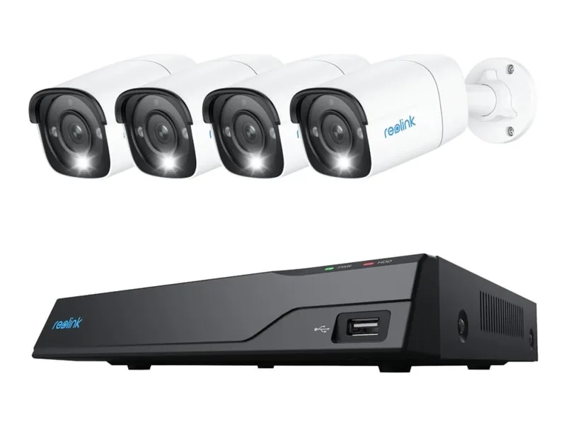 Reolink NVS8-12MB4 övervakningssystem, 8-kanals NVR, 4 kameror