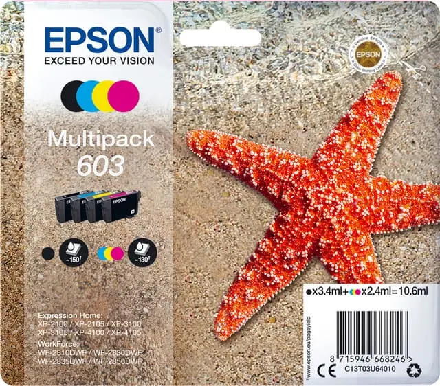 Bläck Multipack 3-Color 603 Easy Mail Packaging