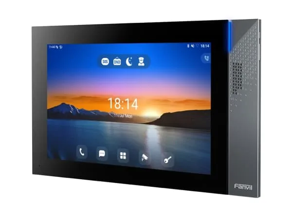 Fanvil i57A, 25,6 cm (10.1"), LCD, 1280 x 600 pixlar, Rostfritt stål, Svart, Knappar, horisontell