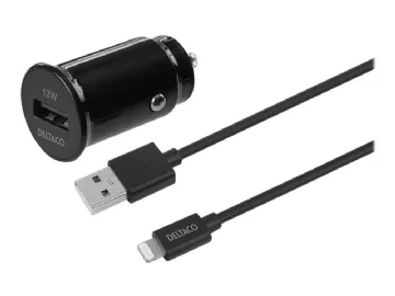 DELTACO USB-CAR130 strömadapter för bil