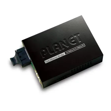 PLANET FT-802 netværksomformer til medie 100 Mbit/s 1310 nm Multitilstand, Enkeltilstand Sort
