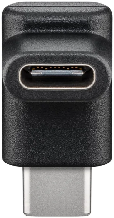 Goobay adapter USB-C till USB-C 90°, svart