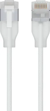 Ubiquiti premium patchkabel, flätad, 0,15 m, vit