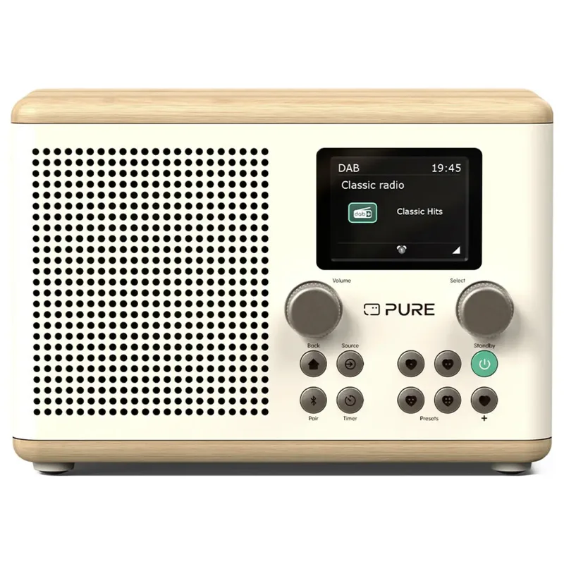 Pure Classic H4 bordsradio, DAB+, FM, ek/vit
