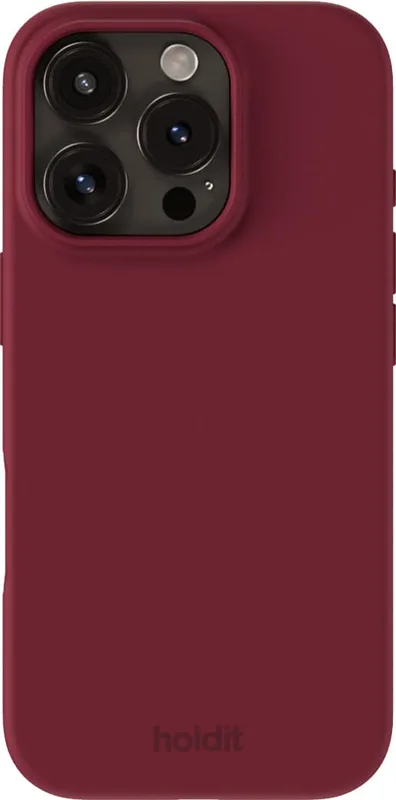 Holdit Silicone iPhone 16 Pro Max fodral (röd sammet)