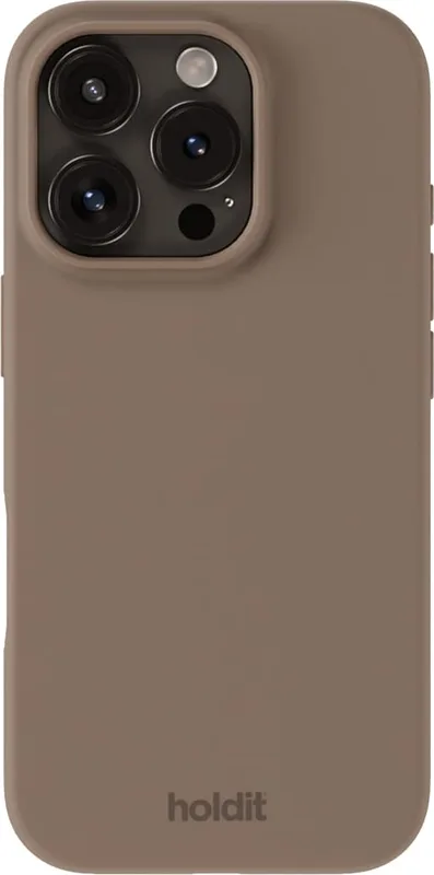 Holdit Silicone iPhone 16 Pro fodral (mockabrunt)