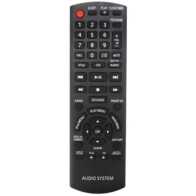 MTK TV-fjärrkontroll till Panasonic TV N2QAYB000641 med Easy to Use-knapp