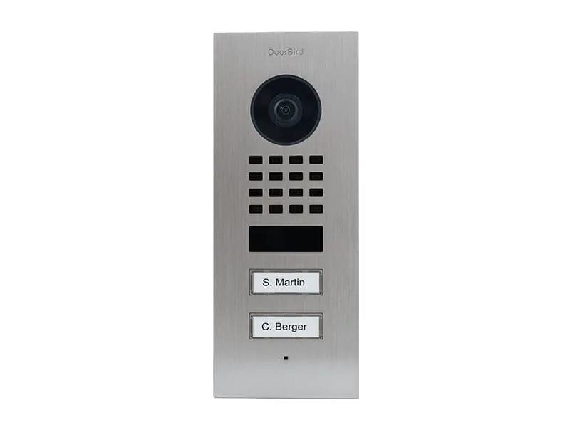 DoorBird D1102V, Svart, Rostfritt stål, IP65, Rostfritt stål, Vertikal, Utomhus, 10 100 Mbit/s