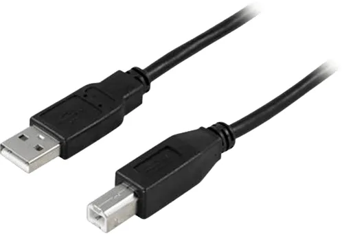 DELTACO USB 2.0 kabel A-B Svart 5m
