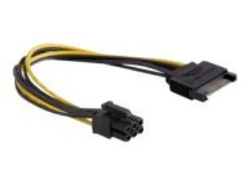 Delock Strömkabel SATA till 6-stifts PCIe