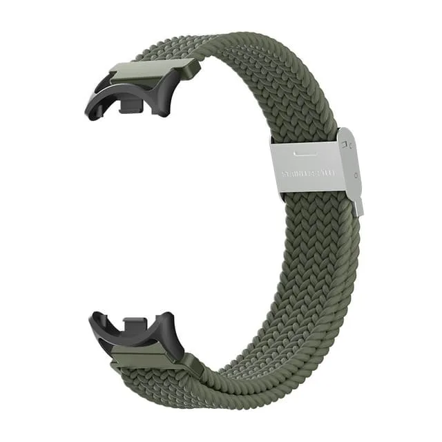 Woven Nylon Klockarmband kompatibelt med Xiaomi Mi Band 8/9 Green