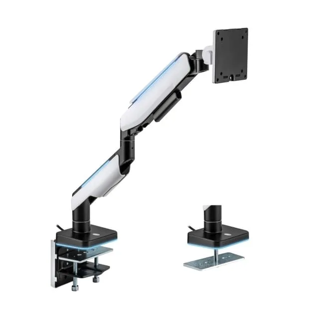 LogiLink Gaming-monitorarm 17-32" med belysning Svart/Vit