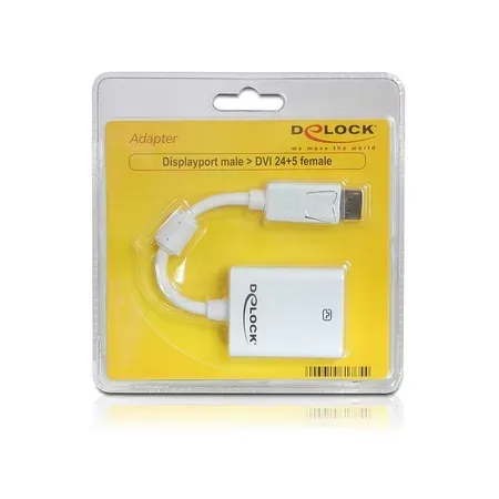 Delock DisplayPort till DVI-adapter, vit