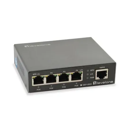 LevelOne GEP-0523 PoE+-switch, 5 portar