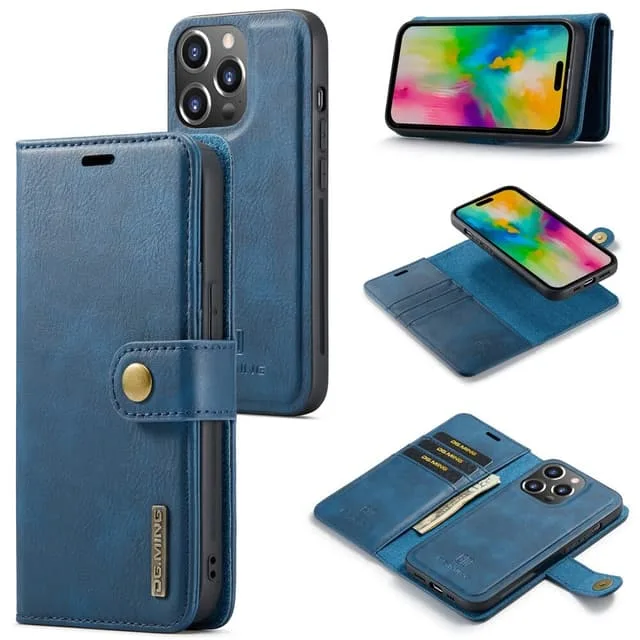 DG MING iPhone 16 Pro Max 2-i-1 Magnet Plånboksfodral