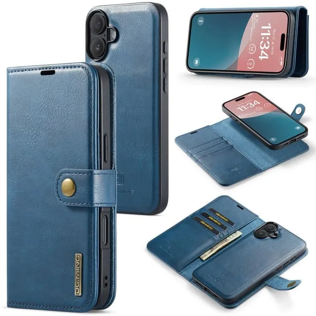 DG MING iPhone 16 2-i-1 Magnet Plånboksfodral