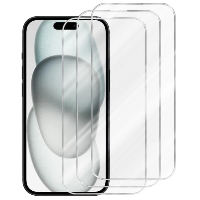 iPhone 16 PLUS 3x Skärmskydd Skyddsglas Skyddsfilm