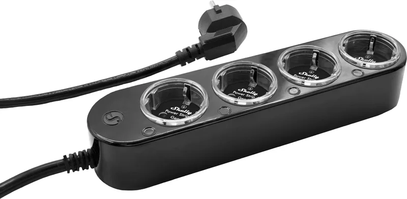 Shelly Power Strip Gen 4 Grenuttag Svart