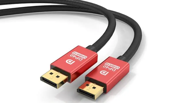 Nördic 5m nylonflätad Displayport 2.1 kabel DP40