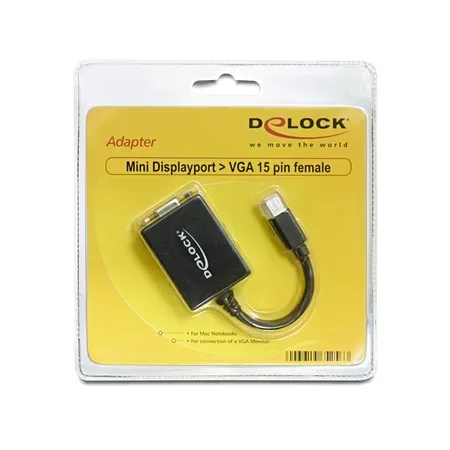 Delock mini DisplayPort till VGA-adapter, svart
