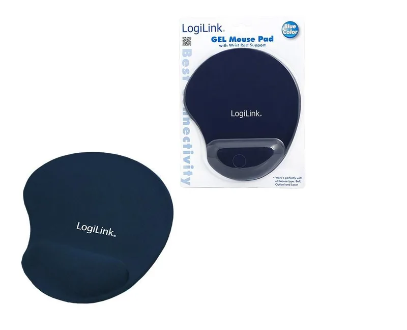 LogiLink GEL Mouse Pad, med handledstöd i silikon