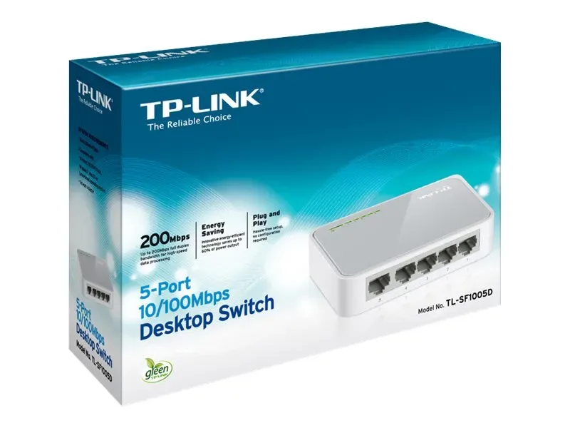 TP-Link TL-SF1005D nätverksswitch, 5 portar, 10/100 Mbps