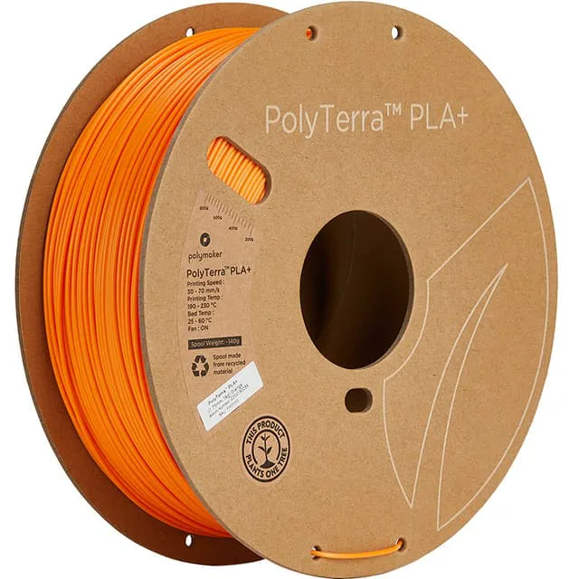 Polymaker - PolyTerra PLA+ - Orange - 1.75mm - 1kg
