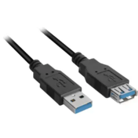 Sharkoon USB 3.2 Gen 1-förlängningskabel, USB-A till USB-A