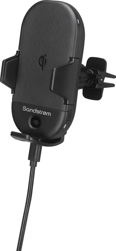 Sandstrøm Sensor trådlös billaddare 10W (svart)