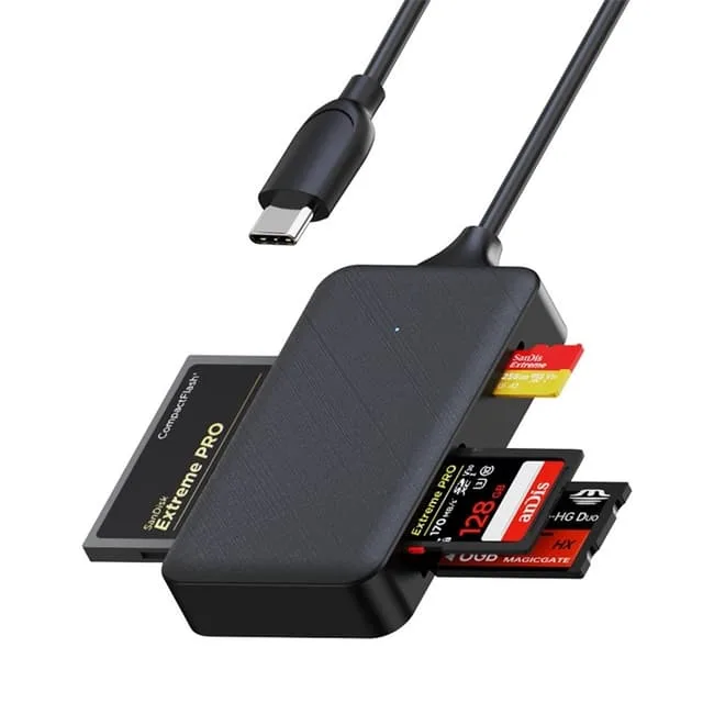 Nördic USB-C Kortläsare 4 Slot CF