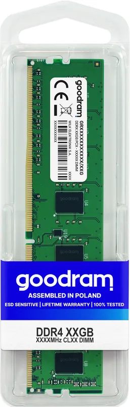 Goodram GR3200D464L22/16G RAM-minnen 16 GB 1 x 16 GB DDR4 288-pin DIMM