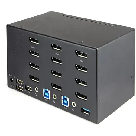 StarTech.com 2-ports DisplayPort KVM-switch för fyra skärmar
