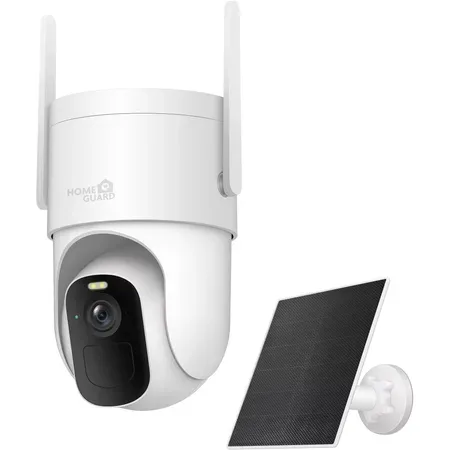 HOMEGUARD utomhuskamera Pan&Tilt Zoom 2K QHD batteridriven Smartcam Pro