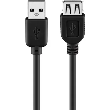 Goobay 93600 USB 2.0-kabel, USB-A till USB-A, 3 m, svart