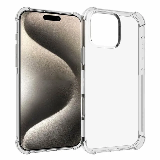 Fodral Skal för iPhone 16 Pro Max Stötdämpade Förstärkta hörn TPU